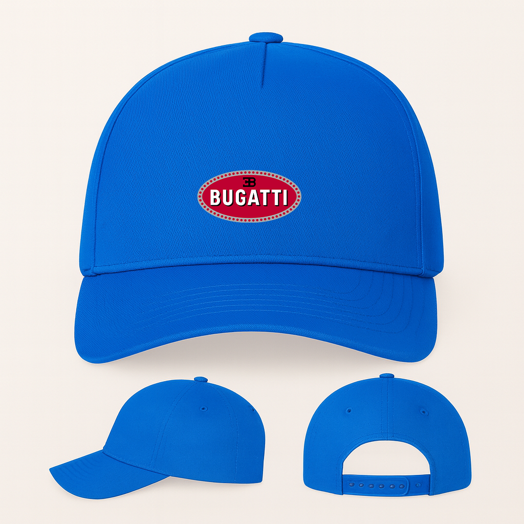 Bugatti Car Five Panel Twill Snapback Cap
